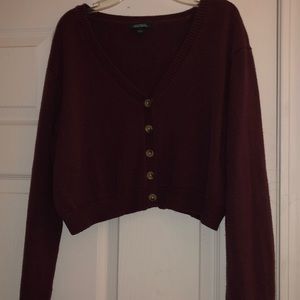 Crimson button front cardigan
